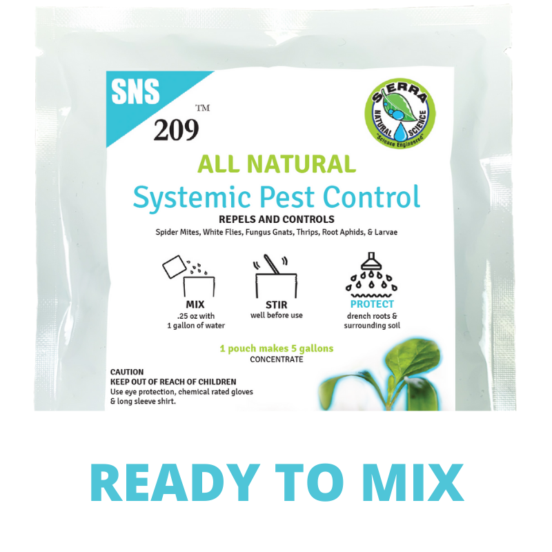 Buy Sierra Natural Science SNS 209 Organic Systemic Pesticide Ready to Mix Pouch online to help repel spider mites, and white flies