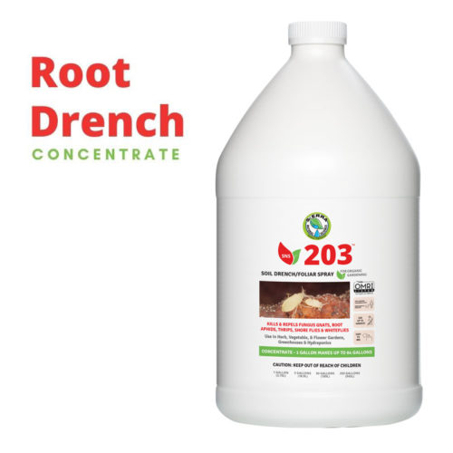 OMRI Listed for Organic Gardening SNS-203 Root Drench Pest Control is perfect for your residence to help kill fungus gnats, root aphids and whiteflies.